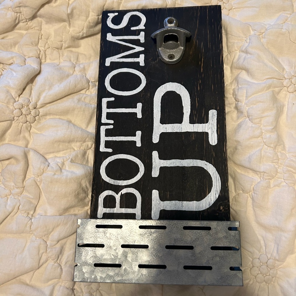 Black and Silver Bottle Opener Wall Decor